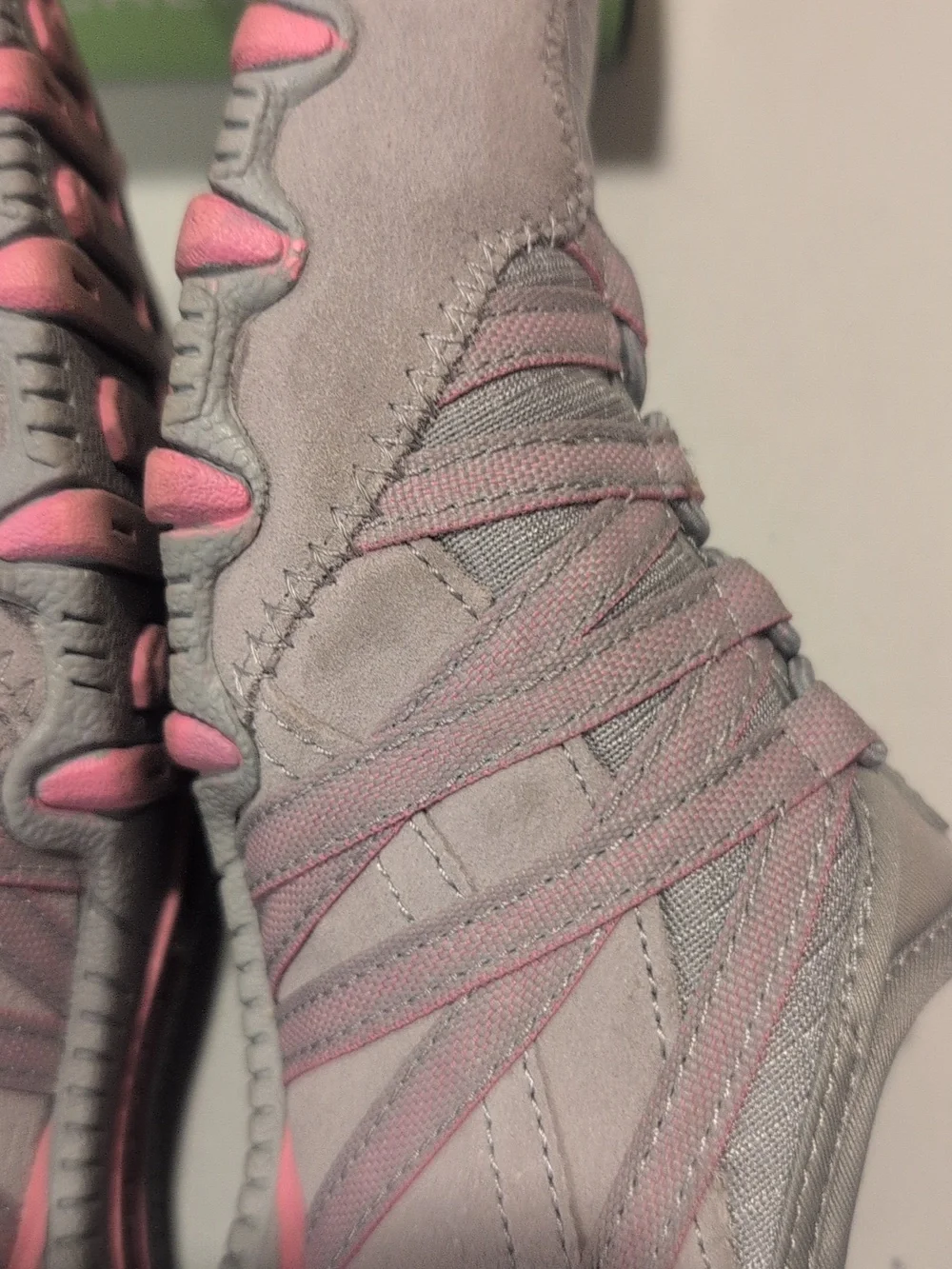 Skechers Women's Slip-On Sneakers in Gray and Pink - Picture 6 of 8